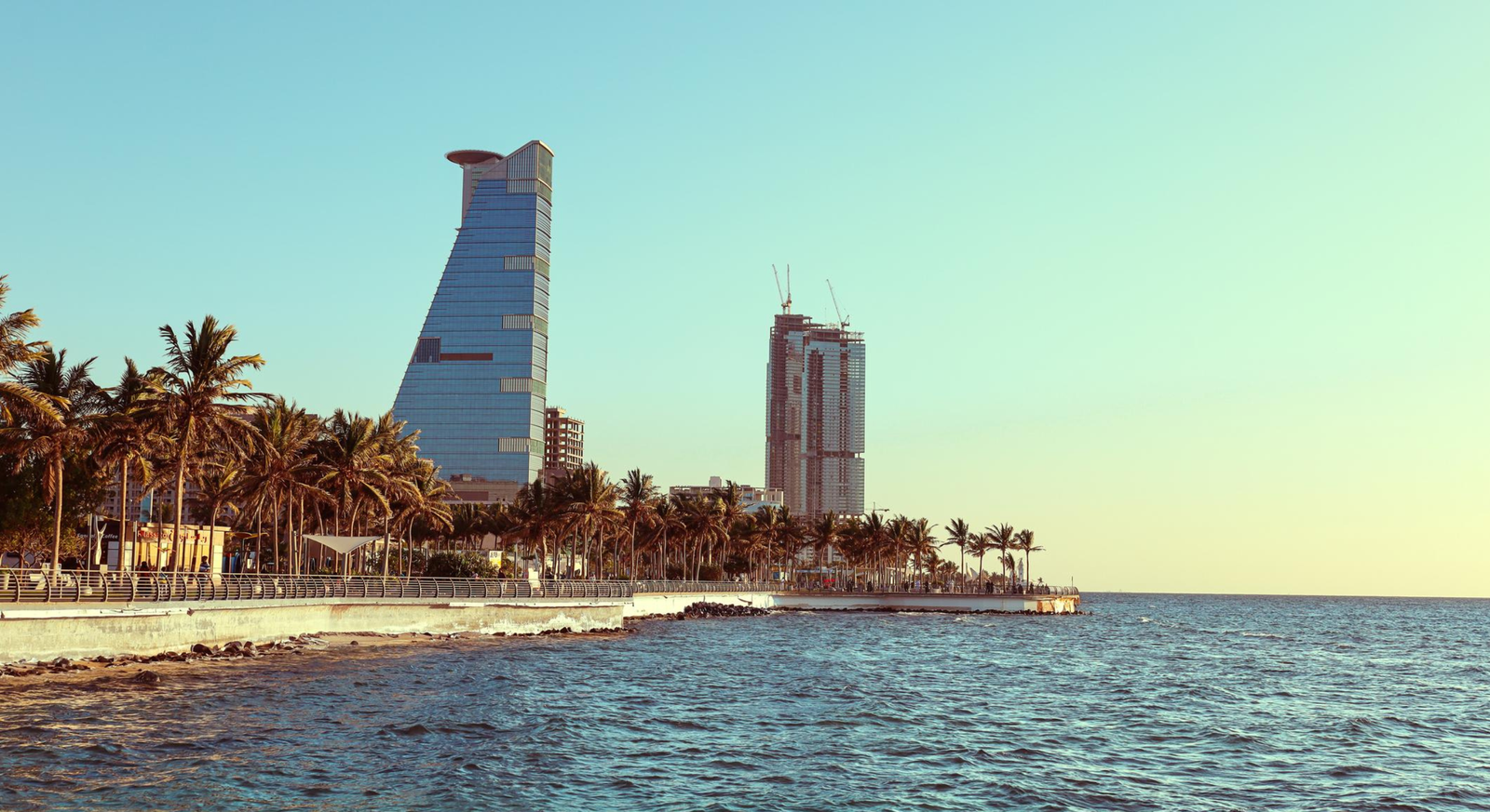 Jawharat Al-Arous Master-Planned Residential Community in North Jeddah at Sunset